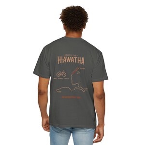 Hiawatha Trail Shirt | Trail Map T-Shirt | Idaho Montana Rail Trail | St. Paul Pass Tunnel | Route of the Hiawatha Cycling Gift afbeelding 9