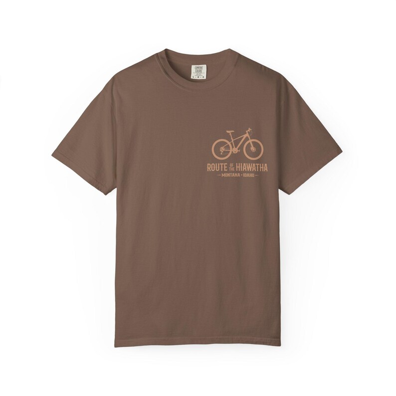 Hiawatha Trail Shirt | Trail Map T-Shirt | Idaho Montana Rail Trail | St. Paul Pass Tunnel | Route of the Hiawatha Cycling Gift afbeelding 5
