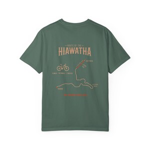 Hiawatha Trail Shirt | Trail Map T-Shirt | Idaho Montana Rail Trail | St. Paul Pass Tunnel | Route of the Hiawatha Cycling Gift afbeelding 3