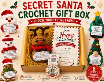 Secret Santa Gift Box, Crochet Christmas Gift, Coworker Gift, Office Secret Santa, Teacher Christmas Gift, Personalised Xmas Gift