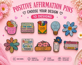 Positive Affirmation Enamel Pin Badge, Motivational Gift for Her, Encouragement Gift, Inspirational Pin, Little Pick Me Up Gift