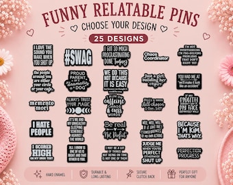 Funny Enamel Pin Badges, Sarcastic Lanyard Pins, Relatable Funny Pins, Coworker Gift, Novelty Work Badge