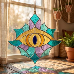 Dragon Eye-gebrandschilderd glaspatroon PDF, sjabloon Fantasy Dragon Suncatcher, SVG-bestand, mozaïekglaskunstontwerp, DIY Craft digitale download