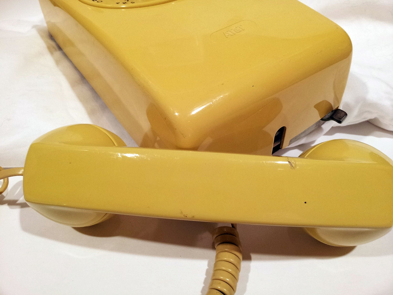 WORKING Yellow Rotary Wall Phone Etsy