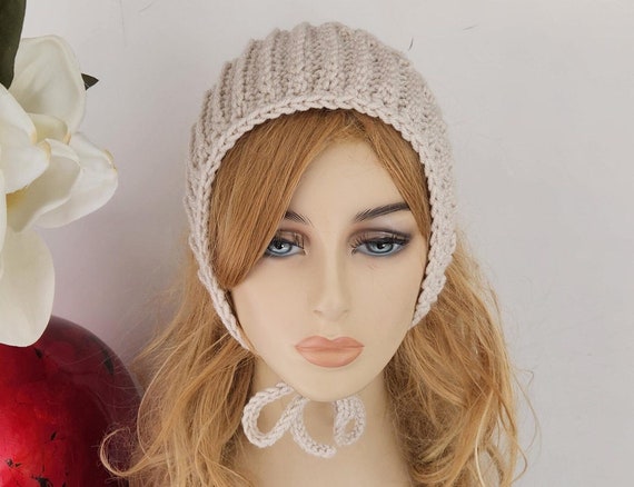 1950s Bonnet Style Crochet Headband, MANY COLORS, Handmade