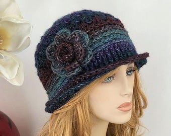 Crochet Hat Cloche Style, Winter Women's Accessory