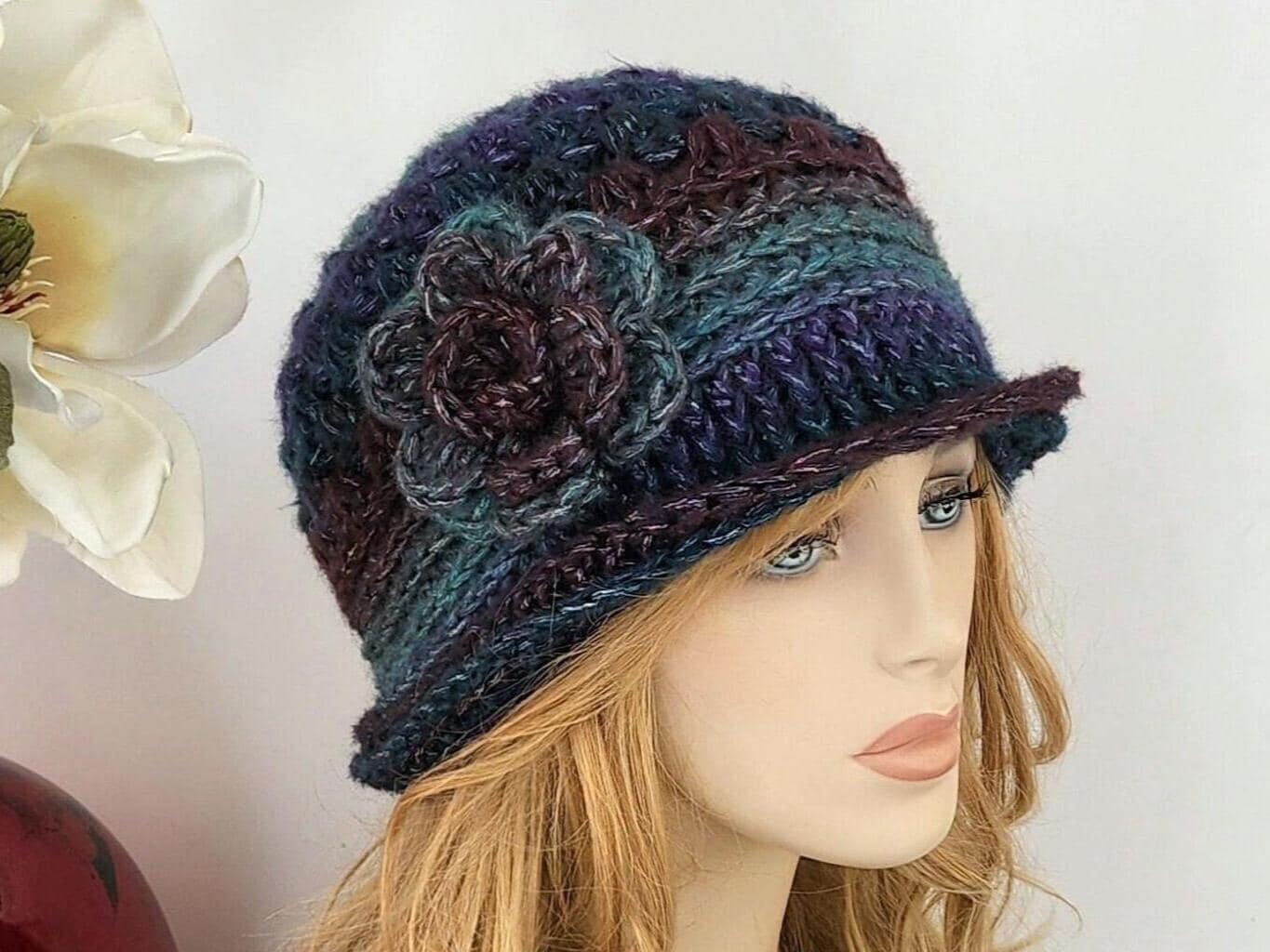 Handcrafted Crochet Cloche Bucket Hat Soft Stretchy Warm Handmade by Seller Knit ? Super cozy, soft and fluffy ? These crochet cloche hats  main image 2