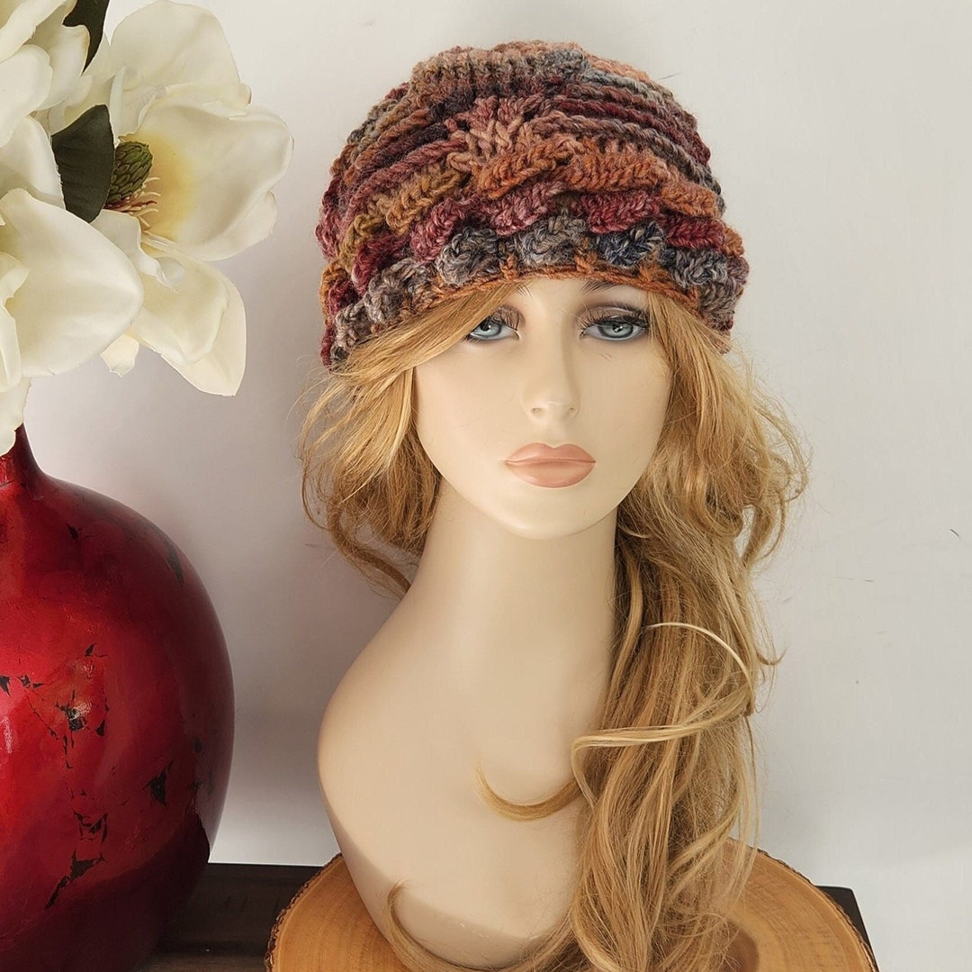 Crochet Womens Hat 3D Womens Hats Handmade Winter Hats Crochet Women