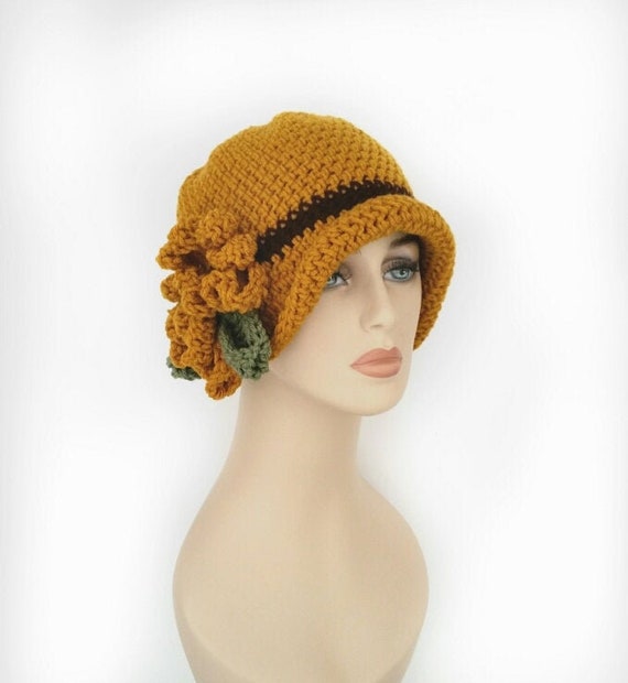 1920's Style Hat Womens Flapper Hat Accessoires Hoeden & petten Nette hoeden Cloche hoeden Crochet Cloche Hat Womens Crochet Hat 
