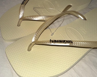 Havaianas slim Square LG Met FC buttercream