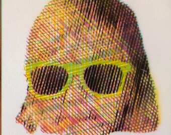 Custom CMYK spray paint portrait