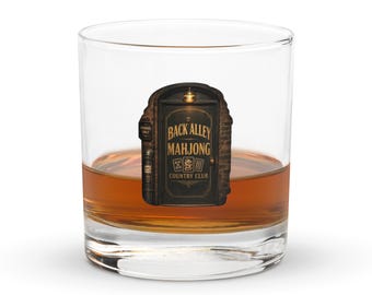 Back Alley Mahjong Country Club Rocks glas, Game Nite, Bam, Crak, Dot, Mahjong-cadeau, Speakeasy-cadeau