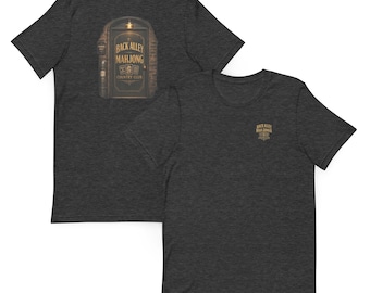 Back Alley Mahjong Country Club uniseks T-shirt, Game Nite, Bam, Crak, Dot, Mahjong-cadeau, Speakeasy-cadeau