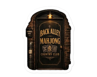 Back Alley Mahjong Country Club Stickers zonder luchtbellen, Game Night, Bam, Crak, Dot, Mahjong-cadeau