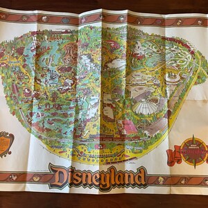 Vintage 1984 Disneyland Map, Vintage Disney Souvenir, 29x44 - Etsy
