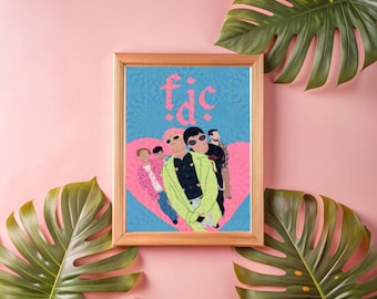 Hand drawn digital Fontaines D.C poster