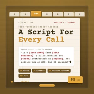 Web Designer Cold Call Scripts • 50+ Sales Voicemail, Objection Handling Templates (PDF)
