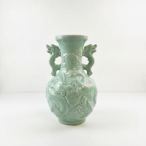 Porcelain Chinese Celadon Vase - Etsy