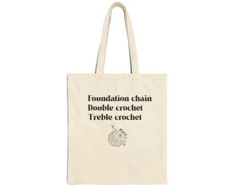 Crochet FDT Stitches - Cotton Canvas Tote Bag