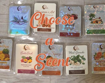 Pastillas de cera aromática vertidas a mano de 70 g (2.5 oz) - Elige tu aroma - Regalo para el hogar - Regalo para ella