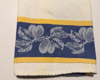 Olive & Thyme Blue and Yellow French Provincial Dish Towel