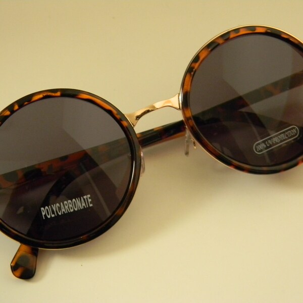 ROUND/CIRCLE FRAME Sunglasses Tortise and Gold