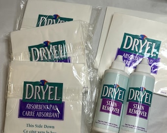 Dryel At Home Dry Cleaner 2 Stain Remover + 3 Packs Absorbent Pads Vintage 1998