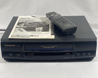 Panasonic Omnivision PV-9450 4 Head Hi-Fi VCR vhs Player, Manual & Remote tested and working