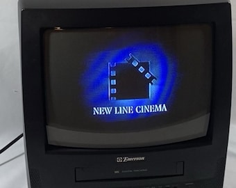 Emerson crt TV vcr Combo 13" EWC1302 VHS Gaming Cabin VanLife 2002 Tested *Read*