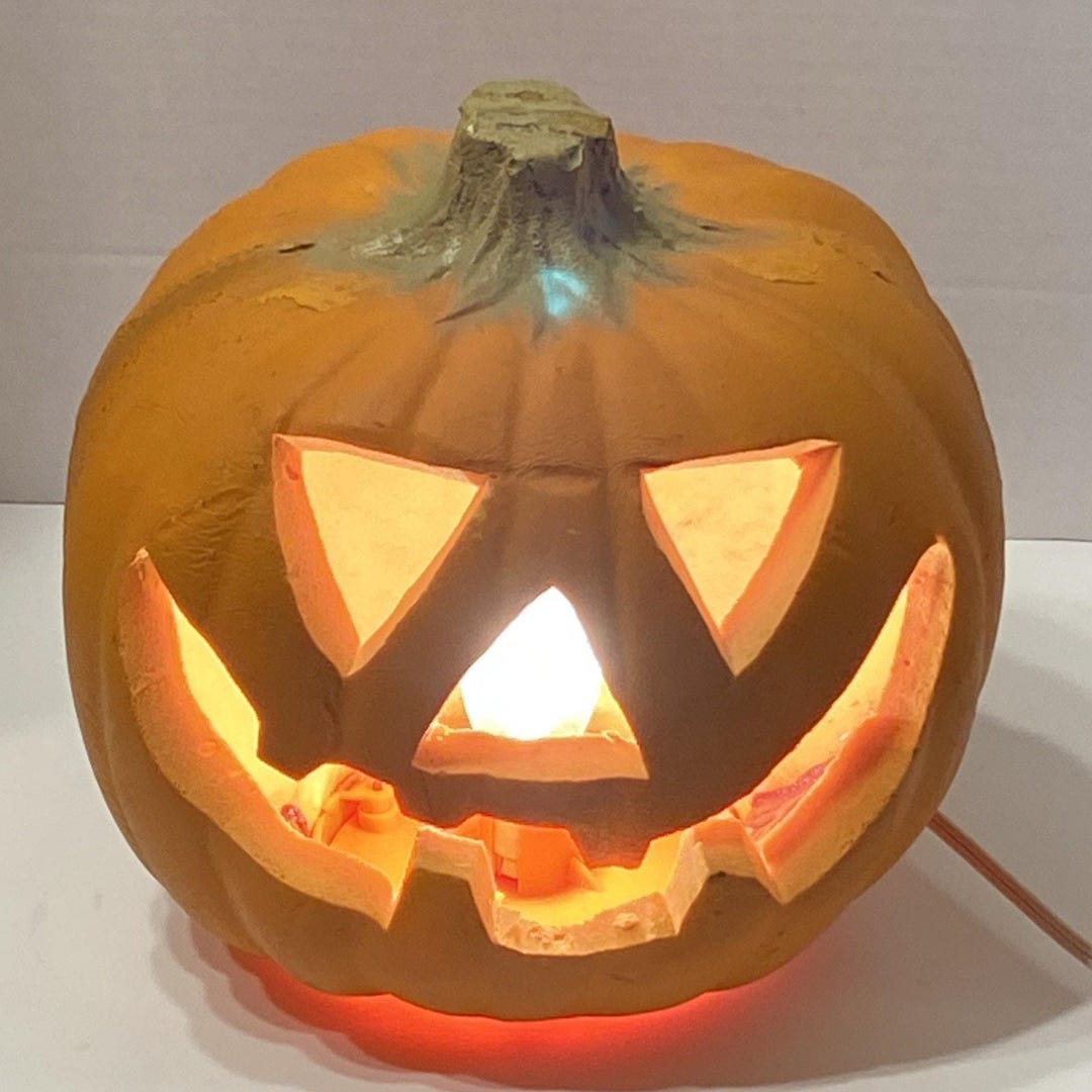 Gemmy Halloween Jack O Lantern Foam Blow Mold Pumpkin Light up 8 ...