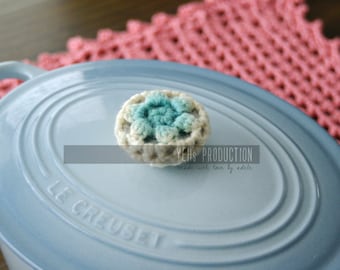 Juego de 2 fundas decorativas de ganchillo con hilo de lana, teñidas a mano, para perillas de olla, decoración de cocina y accesorios para horno holandés.