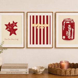 Chi Omega Sterne, Streifen & Getränkedosen-Trio-Prints
