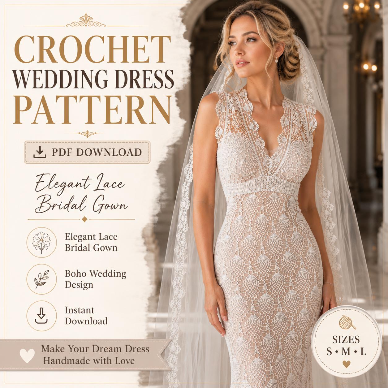 crochet wedding dress pattern pdf crochet wedding dress Organic Cotton Waffle Knit party dresses Size:34x30
