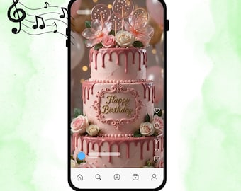 Happy Birthday Greeting Card Video with Music | Animated Birthday Message | Digital Bday Gift