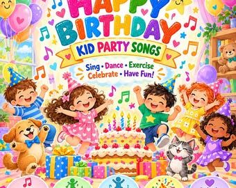 10 Kids Birthday Party Songs Bundle | Sing, Dance, Exercise (MP3 WAV Download)