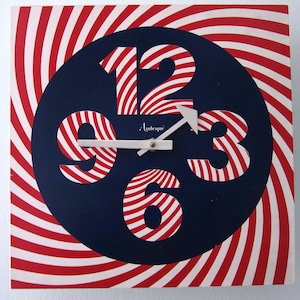Amazing 1960s Mod Op Art Wall Clock