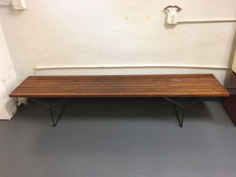 Sale Large Harry Bertoia Bench For Knoll Etsy