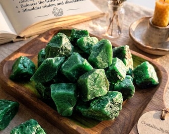 AAA Natural Raw Emerald Rough Chunk, Unpolished Green Emerald Mineral Specimen, Collection & Spiritual Gift
