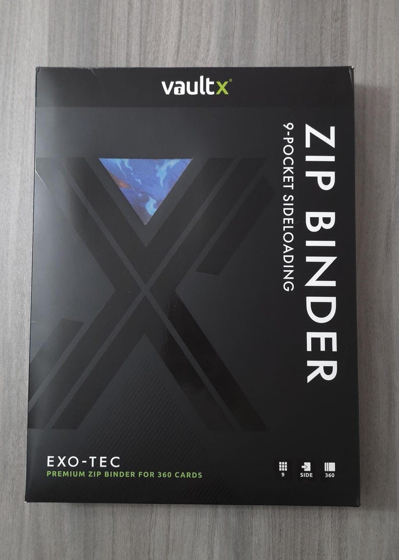 Vault X Black 9 Pocket Side loading trading card game binder