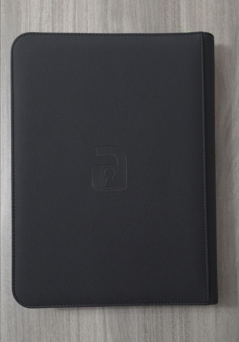 Vault X Black 9 Pocket Side loading trading card game binder