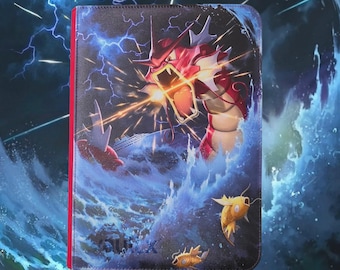 Shiny Gyarados Custom UV printed: Vault X or Toploader Zip Binders