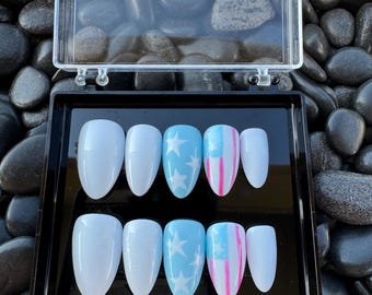 Faded Flag Press On Nails
