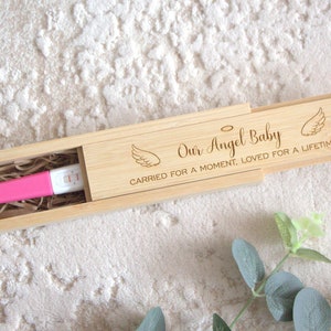 Baby loss keepsake box, angel baby, baby memorial, miscarriage remembrance, infant loss, engraved pregnancy test box, memory, personalised