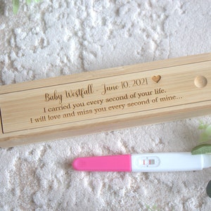 Baby loss keepsake box angel baby baby memorial miscarriage remembrance infant loss engraved pregnancy test box memory personalised image 6