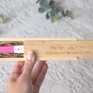 Baby loss keepsake box angel baby baby memorial miscarriage remembrance infant loss engraved pregnancy test box memory personalised