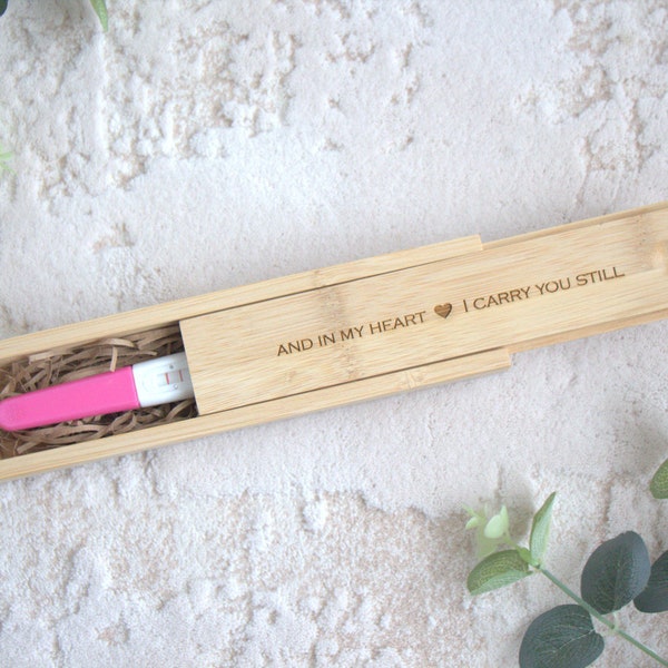 Pregnancy test box, angel baby, ultrasound scan, wooden keepsake box, memory, infant loss, baby loss, miscarriage, memorial