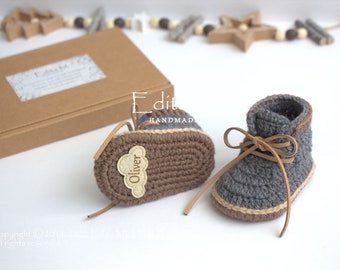 Personalised baby booties baby shoes personalized newborn boots baby boy sneakers unisex baby shoes gift for baby boy baby announcement