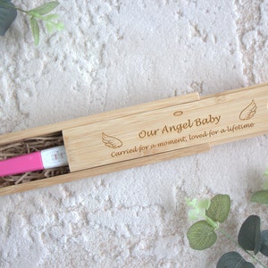 Baby loss keepsake box, angel baby, baby memorial, miscarriage remembrance, infant loss, engraved pregnancy test box, memory, personalised