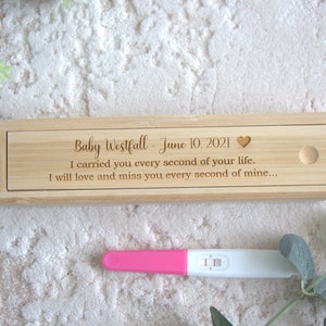 Baby loss keepsake box angel baby baby memorial miscarriage remembrance infant loss engraved pregnancy test box memory personalised image 5