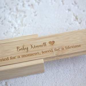Baby loss keepsake box, angel baby, baby memorial, miscarriage remembrance, infant loss, engraved pregnancy test box, memory, personalised image 4